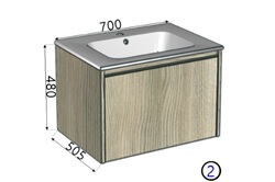 CE Тумба с раковиной Modello Movida , MVL4523070+EVALCN7112