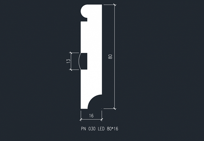Плинтус с подсветкой PN 030 LED