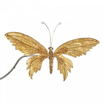 Goodwill Декор "Бабочка" на клипсе, цвет золото, 18 см. A 54107