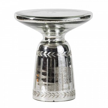 EF Стол Приставной, Side Table - Antique Polished Silver, 77261- Silv